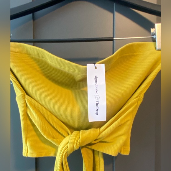 The Drop Women's Citronelle Wrap-Around Rib Bustier Cropped Top by @signedblake - Picture 7 of 8